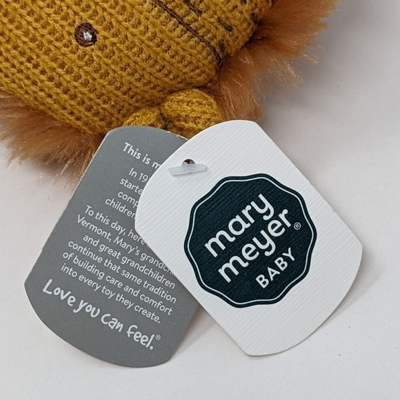 MARY Meyer Baby Lion Plush Knitted Nursery Rattle 7" - Picture 6 of 7